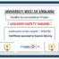UWE - January Safety Award